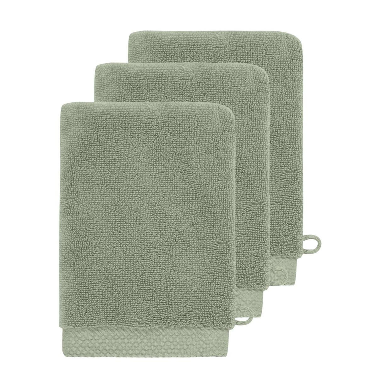Sensei Maison 3 gants de toilette Zéro Twist 560 g/m² SENSOFT - 16x22 cm