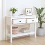 Voir la diapositive 3 : VIDAXL Table console Blanc 100x35x75 cm Bois massif de pin