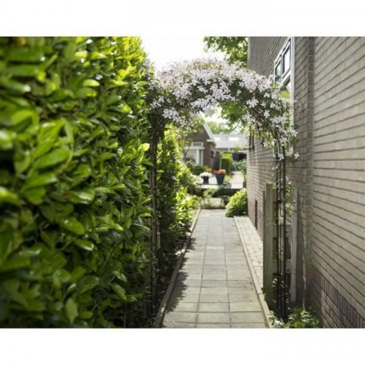 NATURE Arche de jardin en métal noir Nature 6040802