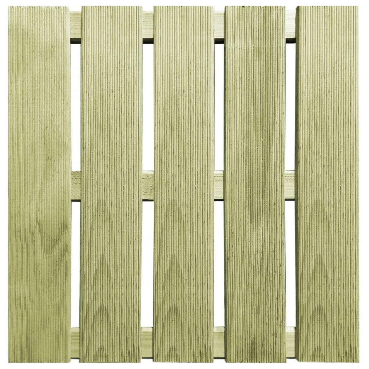 VIDAXL Dalles de terrasse 24 pcs 50x50 cm Bois Vert