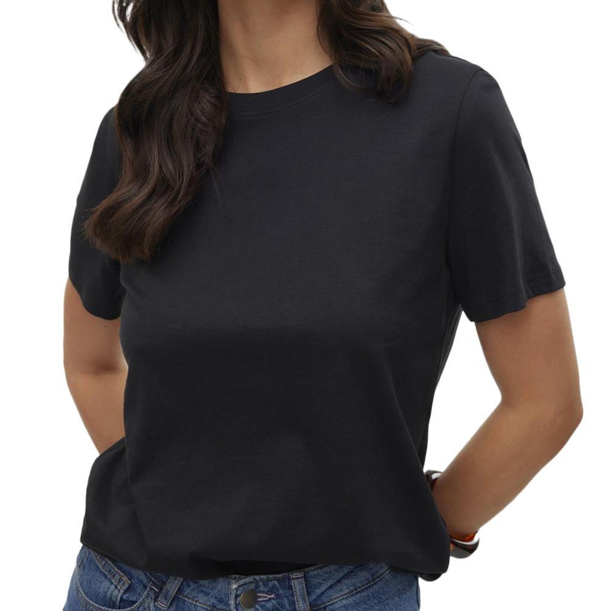 Vero Moda T shirt  Femme Vero Moda Paulina. Coloris disponibles : Noir