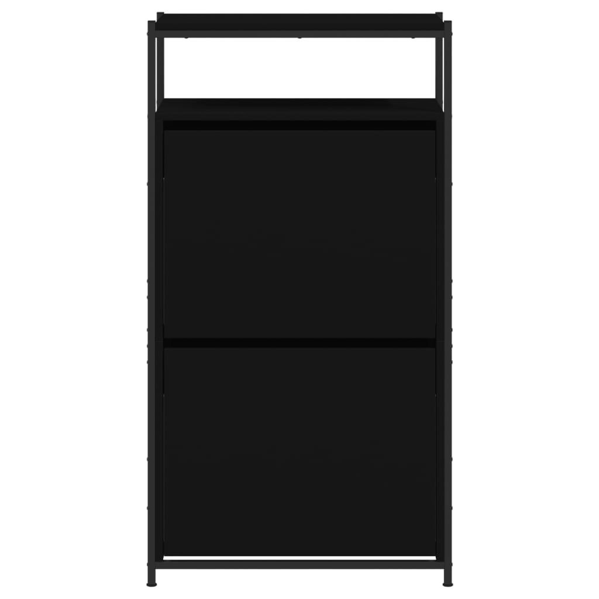 Voir la diapositive 5 : VIDAXL Armoire a chaussures noir 60x34x112 cm bois d'ingenierie