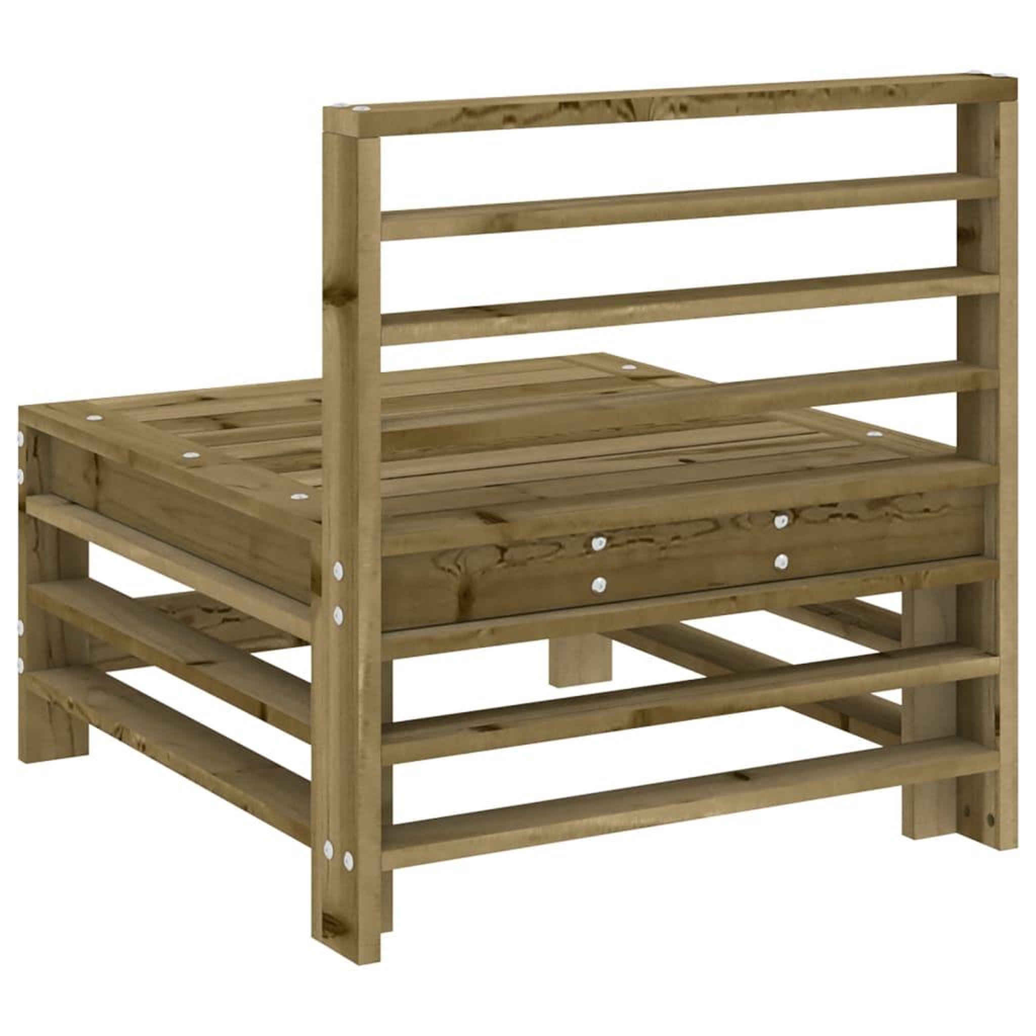 Voir la diapositive 5 : VIDAXL Canape central de jardin bois de pin impregne
