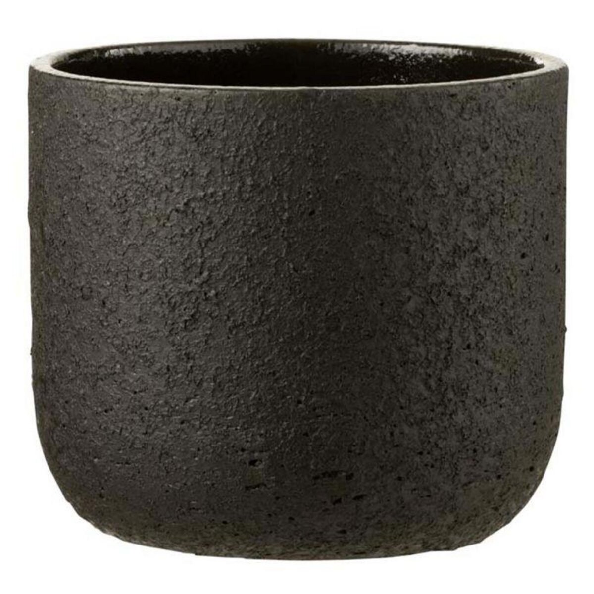 Paris Prix Cache-Pot Design  Rugueux  25cm Noir