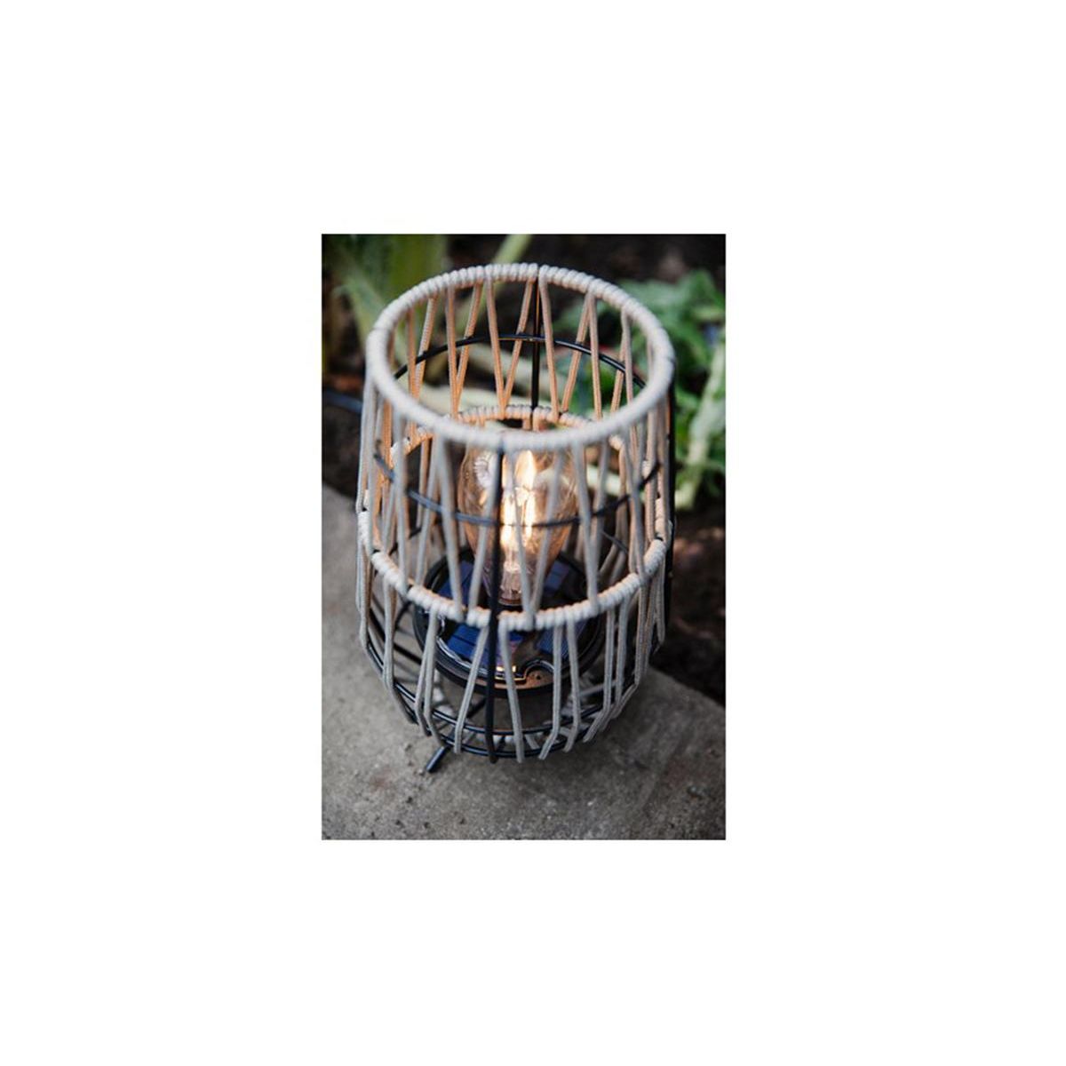 JARDIDECO Lanterne de jardin solaire décorative sable - Ø 18 x 27,5 cm - Jardideco