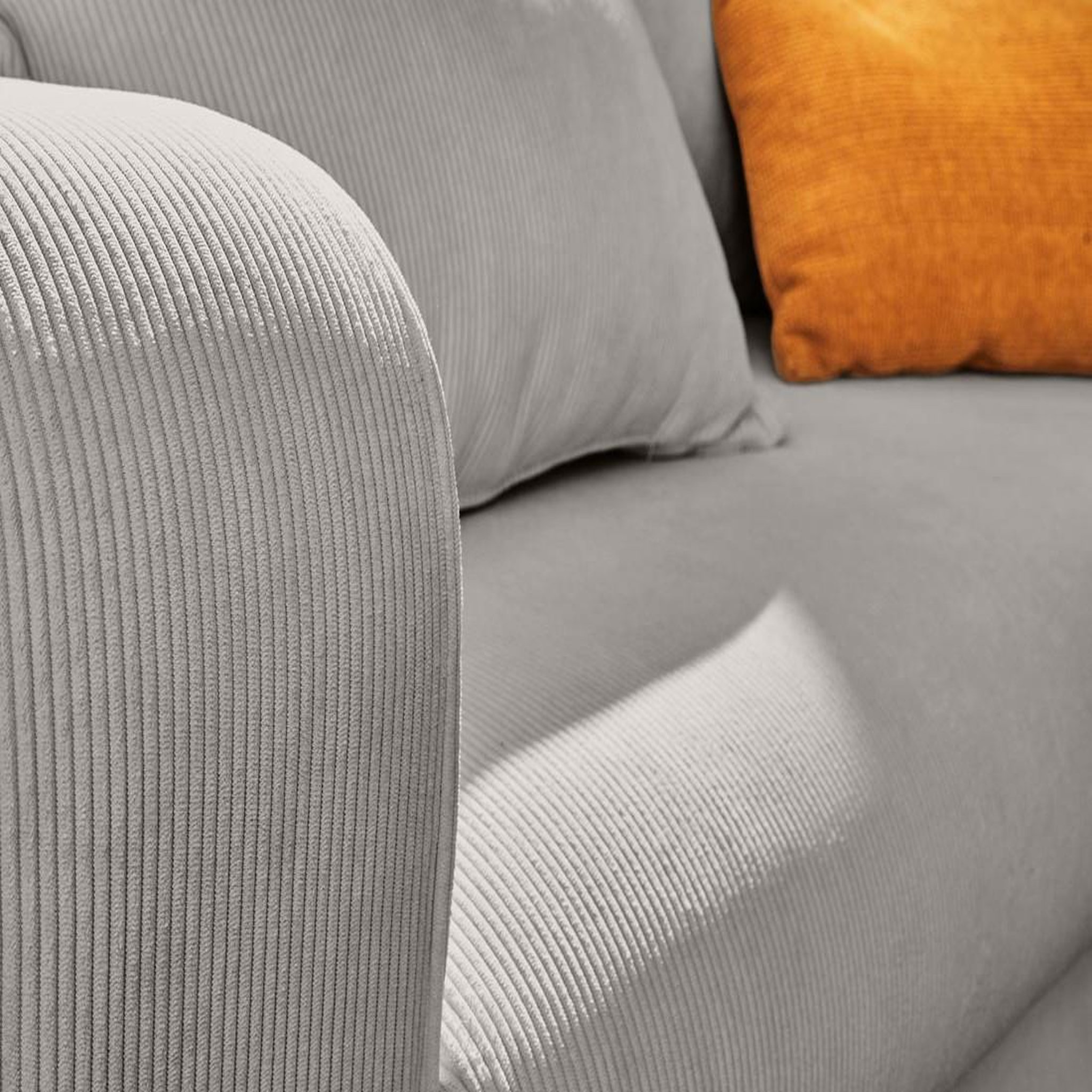 Voir la diapositive 4 : LISA DESIGN Albane - canapé d'angle droit - 4 places - convertible avec coffre - en velours côtelé