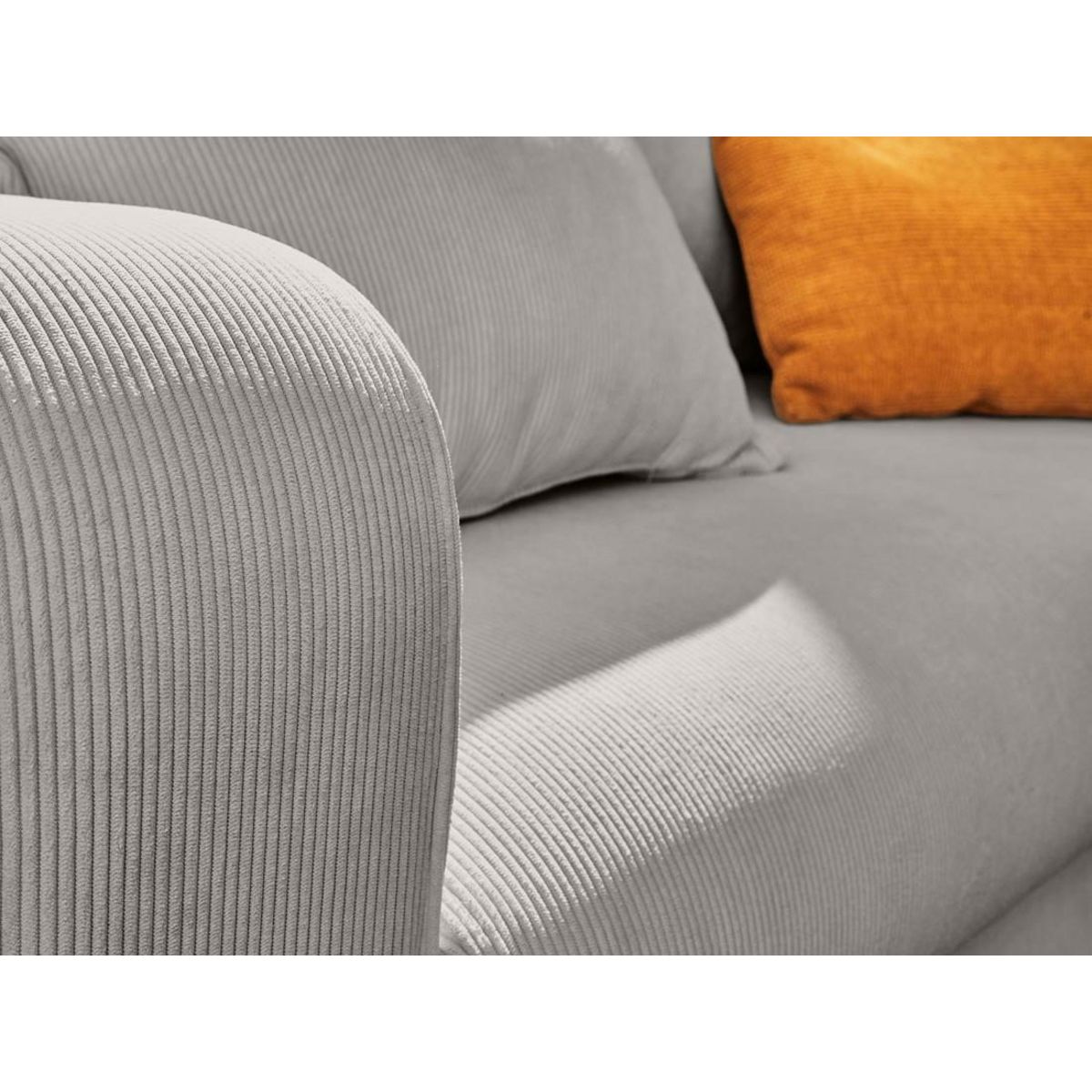 LISA DESIGN Albane - canapé d'angle droit - 4 places - convertible avec coffre - en velours côtelé