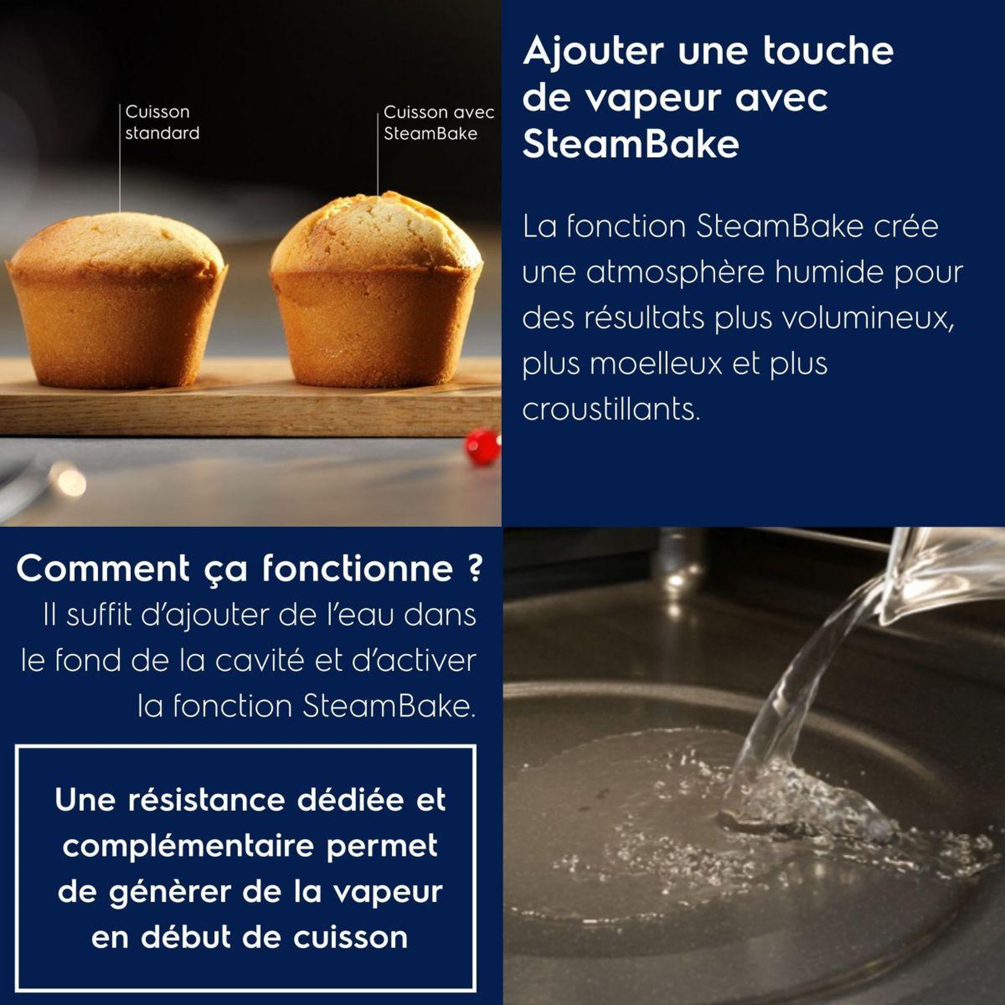 Voir la diapositive 3 : ELECTROLUX Four encastrable loddp67wh2 pyrolyse chaleur tournante et vapeur steambake 72l