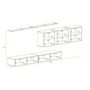 Voir la diapositive 4 : Paris Prix Meuble TV Mural Design  Switch XVII  340cm Blanc & Naturel