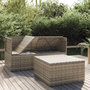 Voir la diapositive 3 : VIDAXL Salon de jardin 3 pcs avec coussins Gris Resine tressee