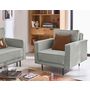 Voir la diapositive 1 : LISA DESIGN Charlie - fauteuil - pieds hauts - en tissu velours relief