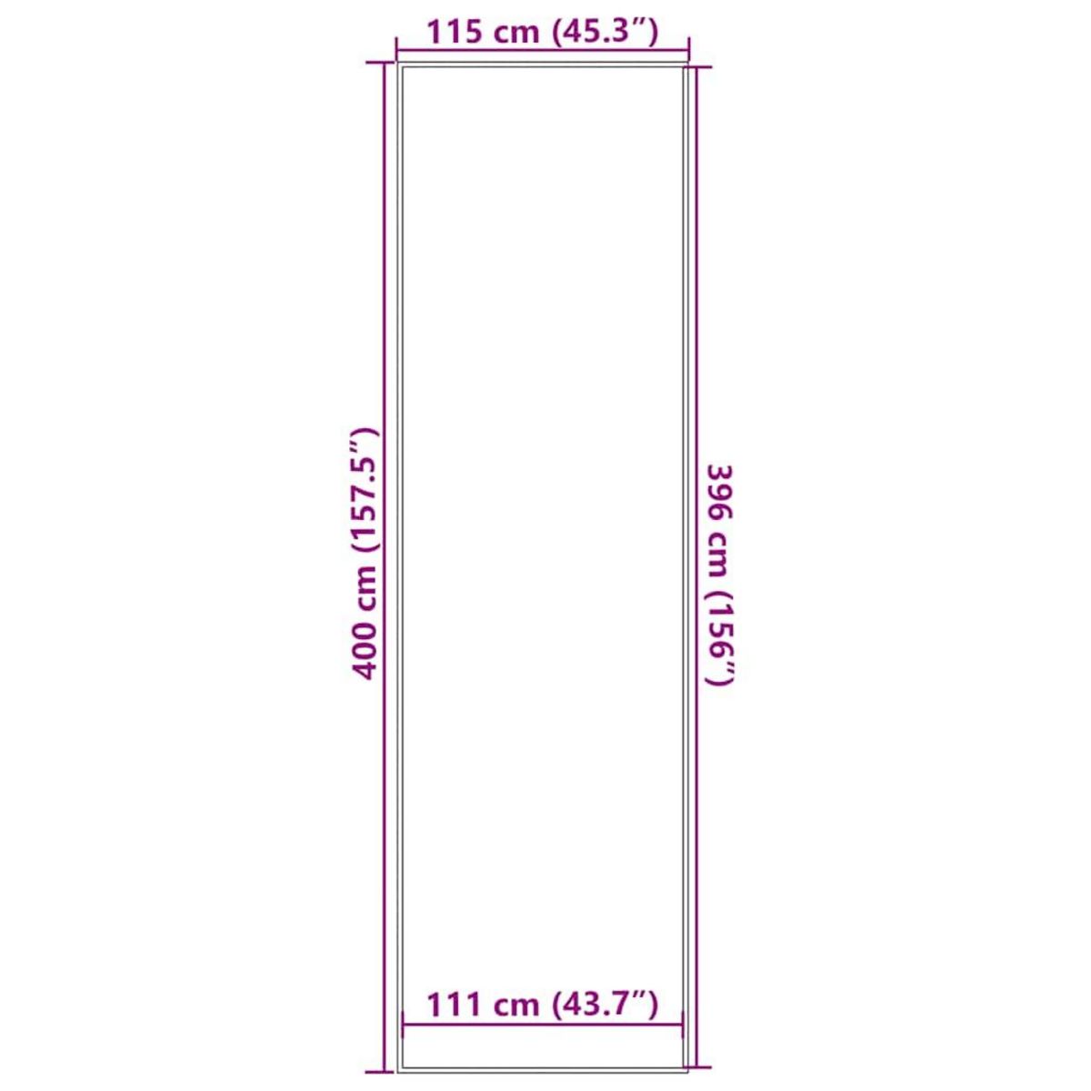 VIDAXL Paillasson anthracite 115x400 cm