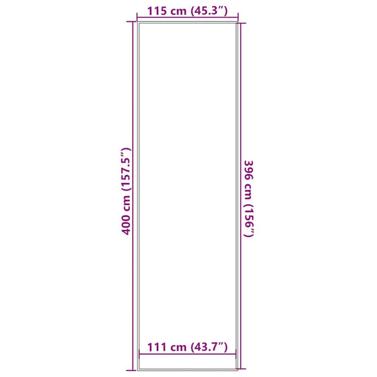 VIDAXL Paillasson anthracite 115x400 cm
