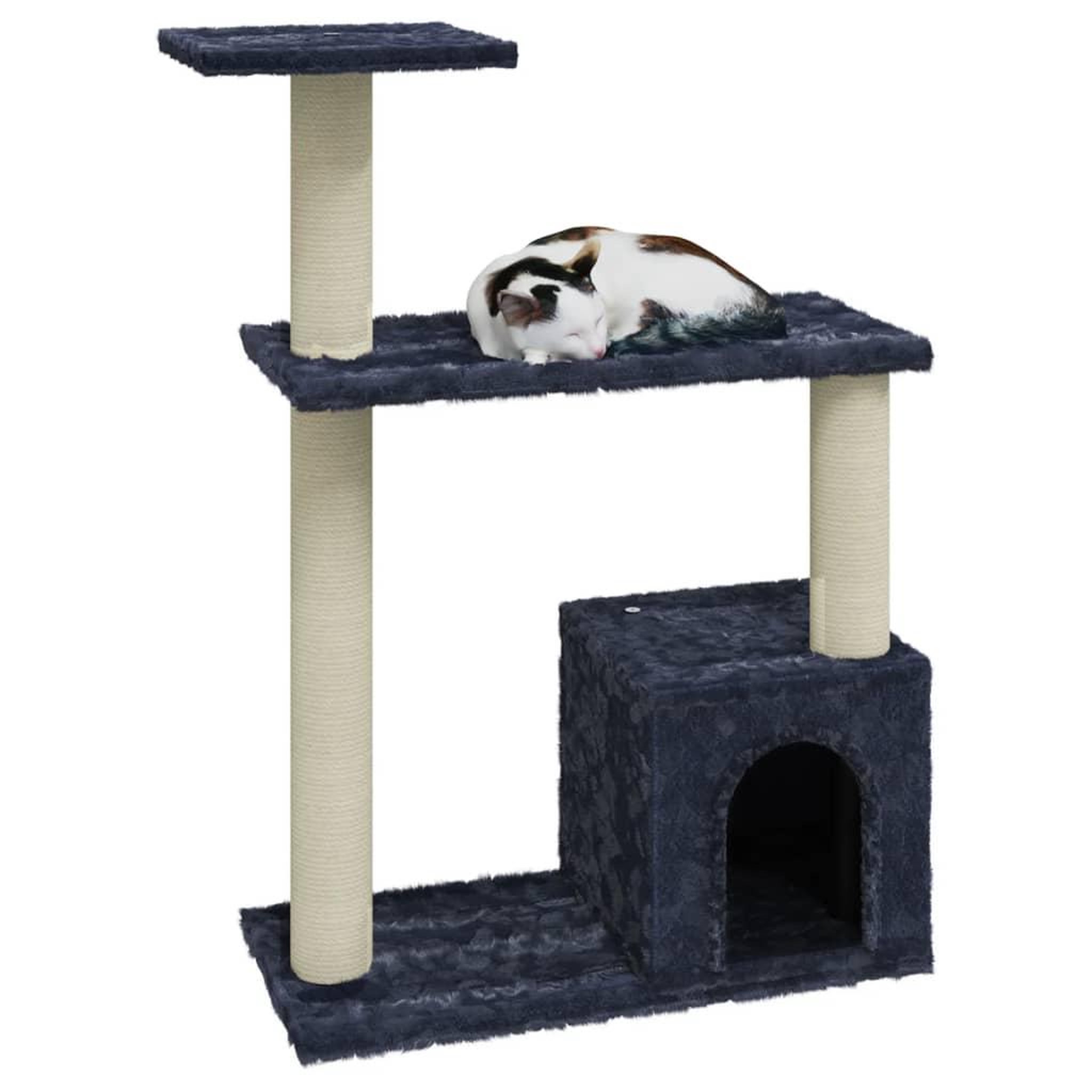 Voir la diapositive 3 : VIDAXL Arbre a chat avec griffoirs en sisal Gris fonce 70 cm