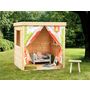 Voir la diapositive 1 : Soulet Cabane de jardin enfant - Bois avec rideaux en tissu - H1,32 m - PRINCESSE
