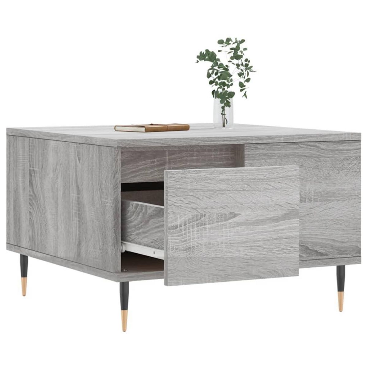 VIDAXL Table basse sonoma gris 55x55x36,5 cm bois d'ingenierie