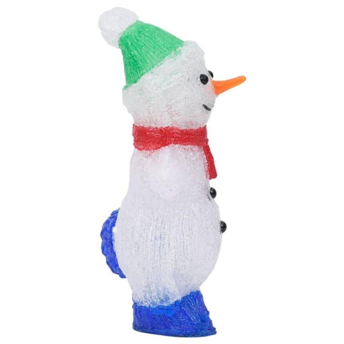 VIDAXL Silhouette de bonhomme de neige de Noël LED Acrylique 30 cm