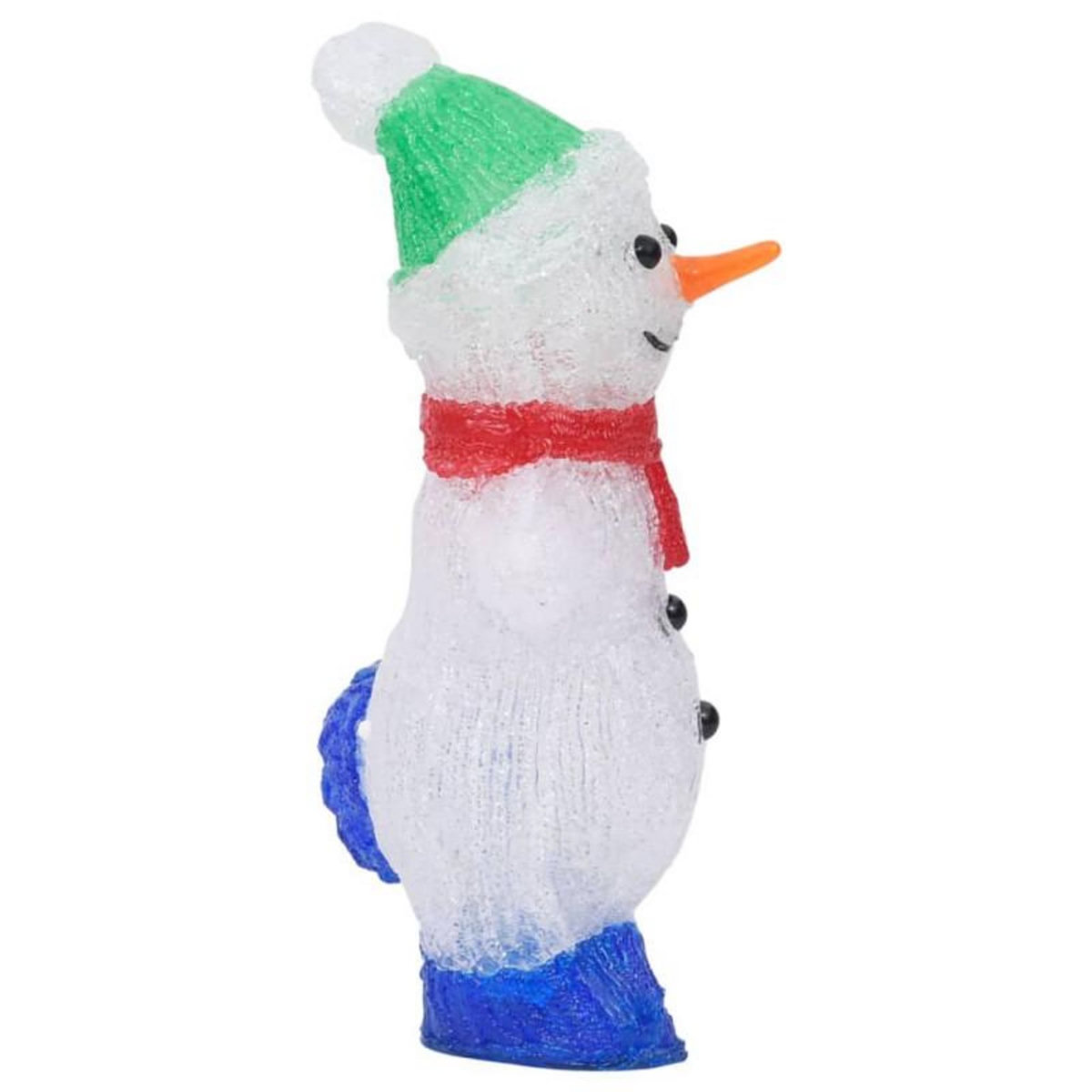 VIDAXL Silhouette de bonhomme de neige de Noël LED Acrylique 30 cm