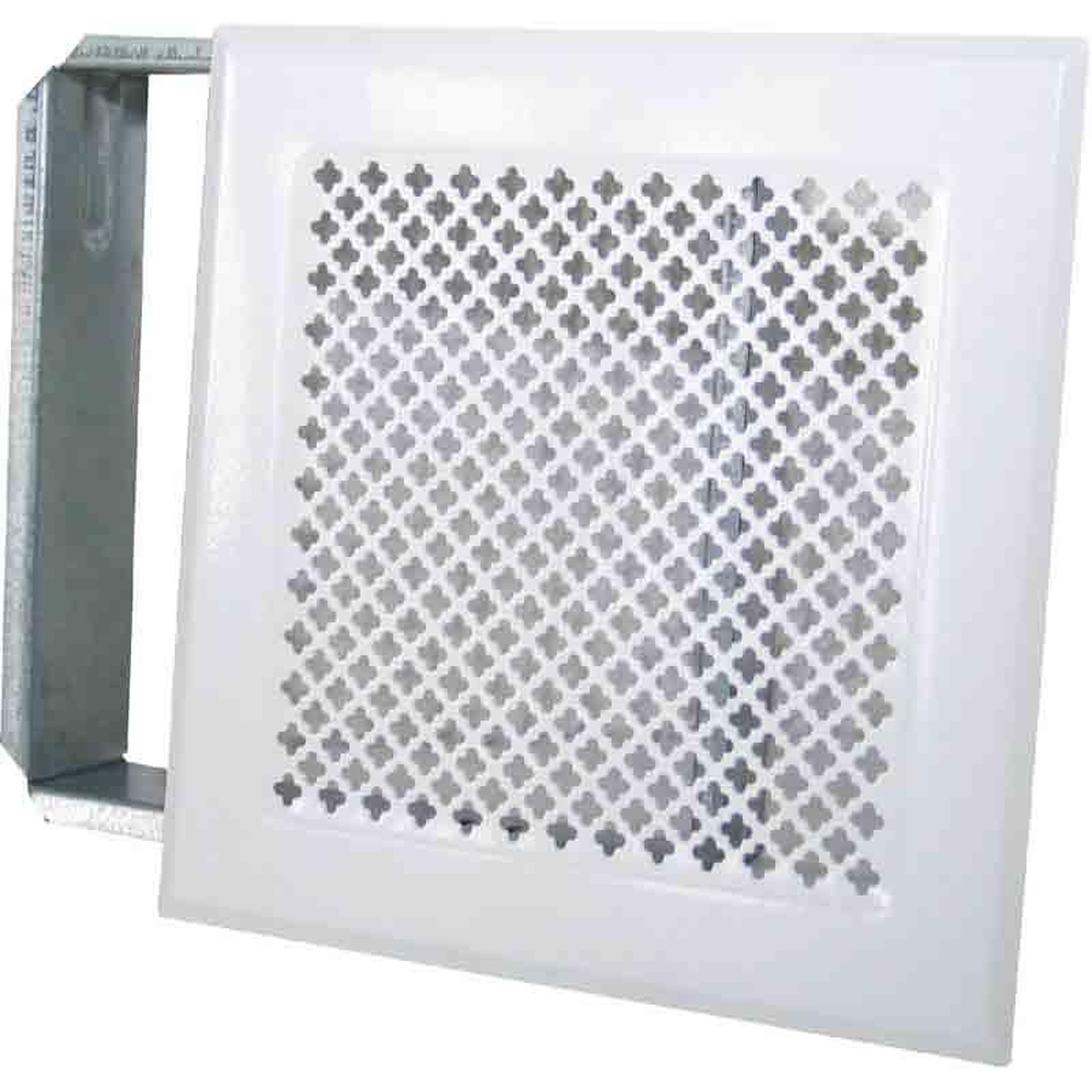 DMO Grille de cheminée avec précadre 170 x 170 mm couleur blanche