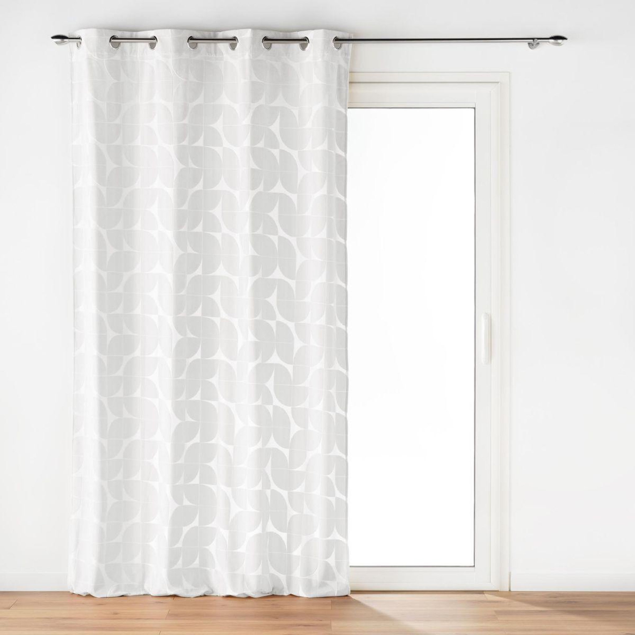Douceur d'Intérieur Rideau à œillets en velours  geolia  135x260cm blanc