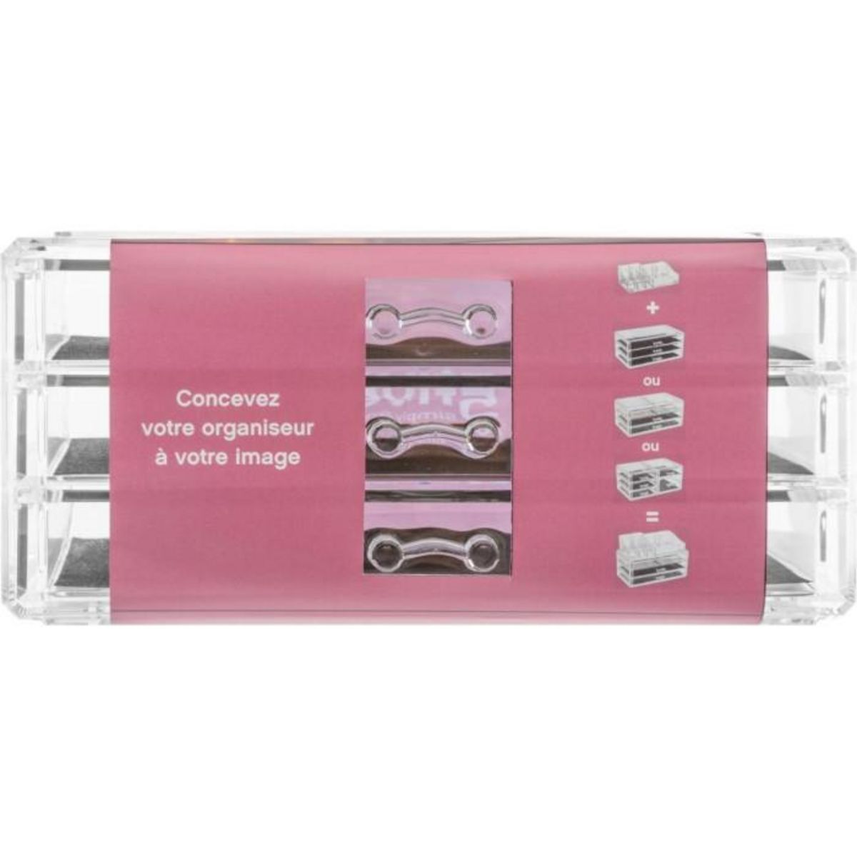 FIVE Boîte à Bijoux 3 Tiroirs  Beauty  24cm Transparent