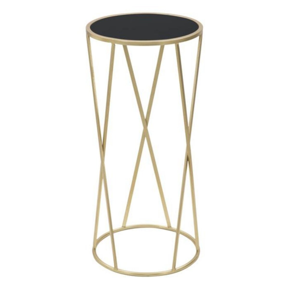 Paris Prix Table d'Appoint Design  Milla  75cm Noir & Or