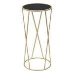 Paris Prix Table d'Appoint Design  Milla  75cm Noir & Or