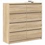 Voir la diapositive 4 : VIDAXL Buffet chene sonoma 100x35x99 cm bois d'ingenierie