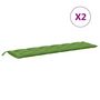 Voir la diapositive 4 : VIDAXL Coussins de banc de jardin lot de 2 vert melange tissu
