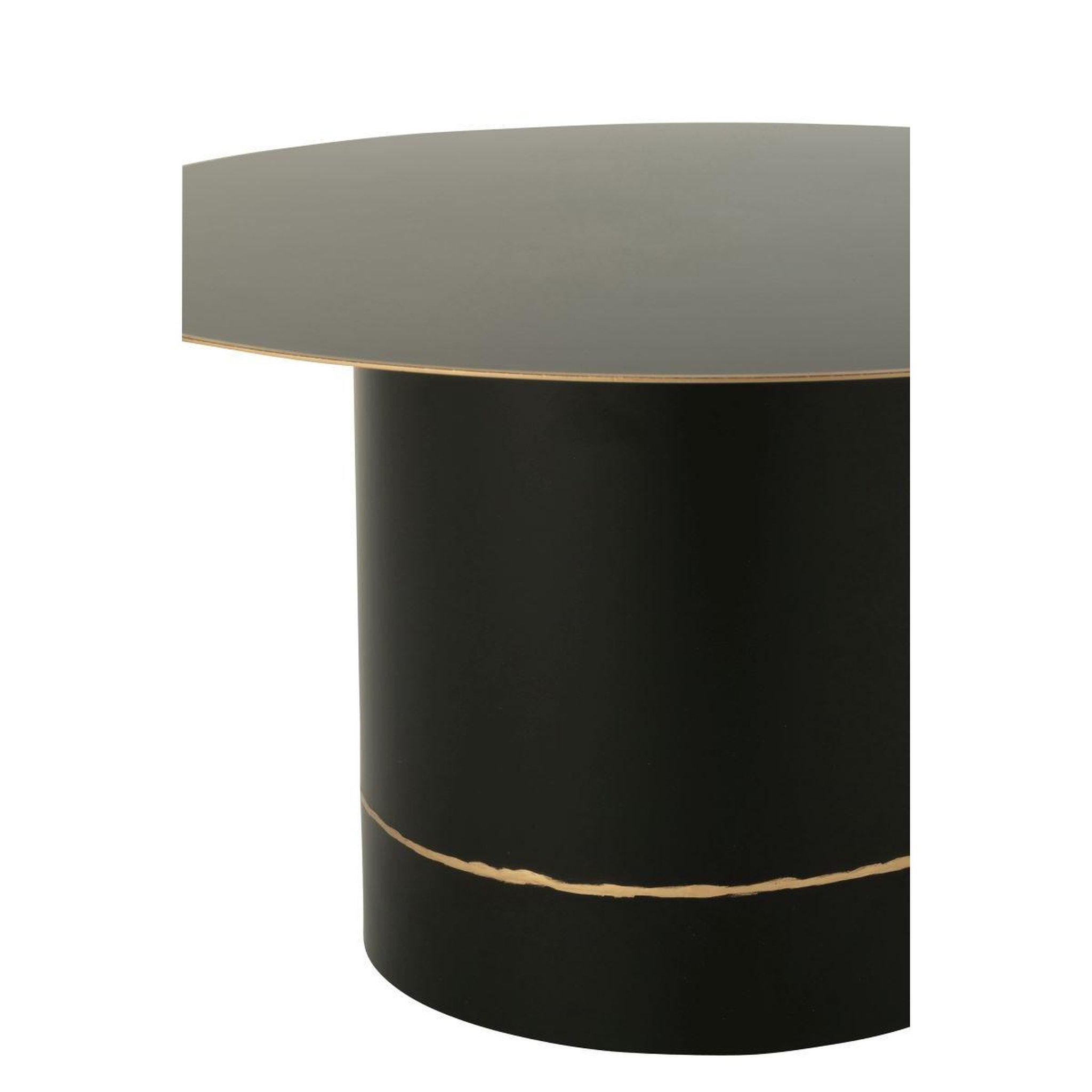 Voir la diapositive 2 : J-LINE Table basse en métal  border  60cm noir