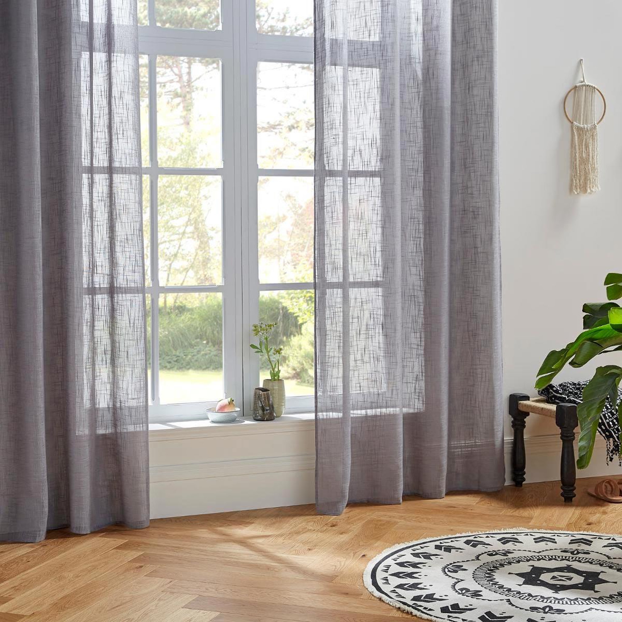 ATMOSPHERA Rideau voilage  alton  140x240cm gris