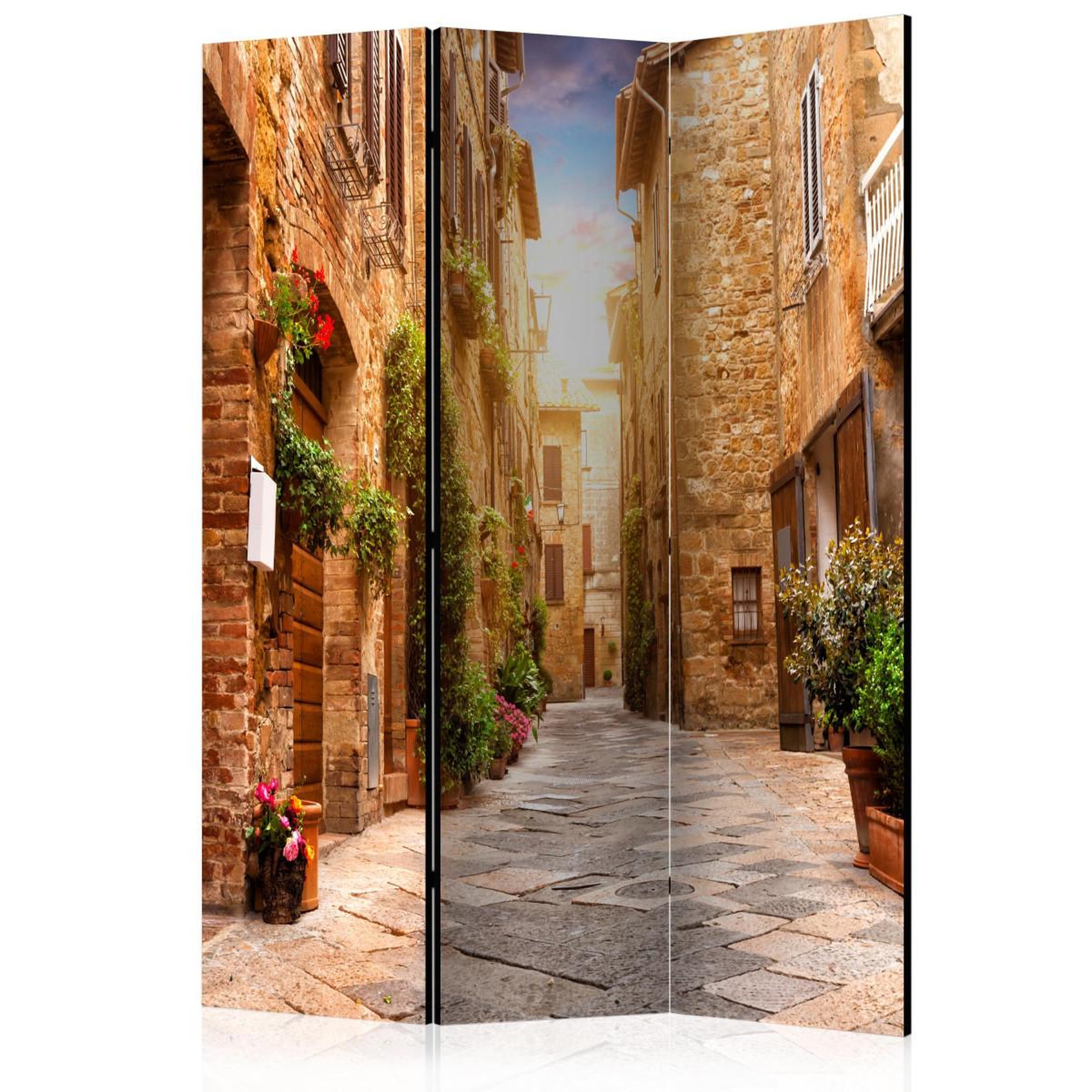 Paris Prix Paravent 3 volets  colourful street in tuscany  135x172cm
