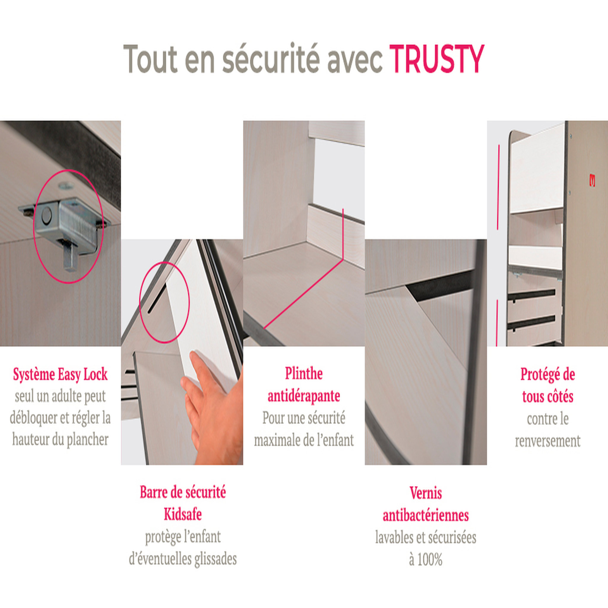 Voir la diapositive 5 : BIANCONIGLIO KIDS Tour d'apprentissage bois - Trusty - pédagogie Montessori