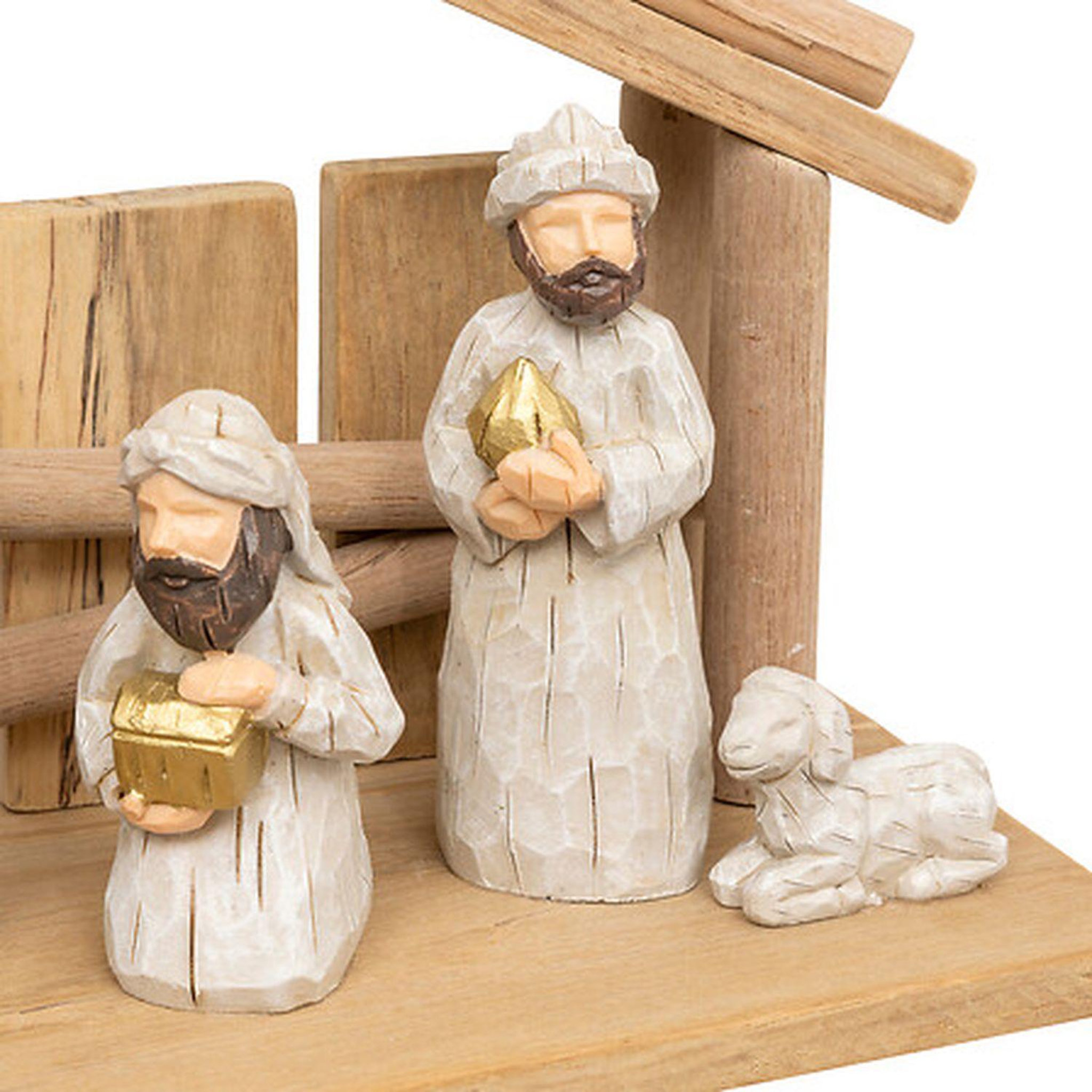 Voir la diapositive 5 : FEERIC LIGHT & CHRISTMAS Crèche de noël 7 santons en résine