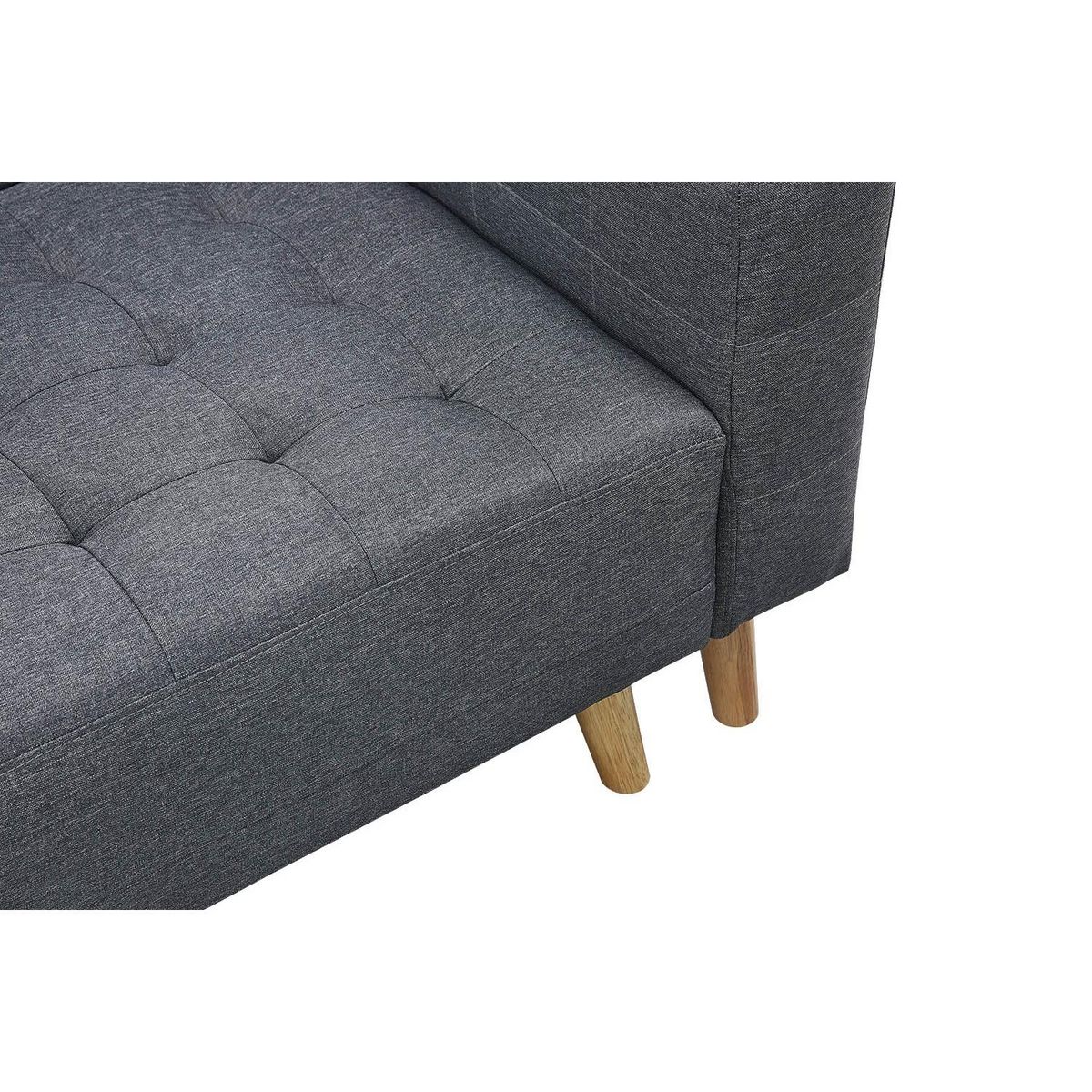 CONCEPT USINE Canapé d'angle gauche convertible 4 places gris SHERBROOKE