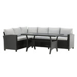 Paris Prix Salon d'Angle de Jardin  Brentwood  230cm Noir