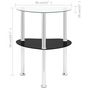 Voir la diapositive 6 : VIDAXL Table 2 niveaux Transparent et noir 38x38x50 cm Verre trempe