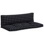 Voir la diapositive 2 : VIDAXL Coussins de palette lot de 2 motif a carreaux noir tissu Oxford