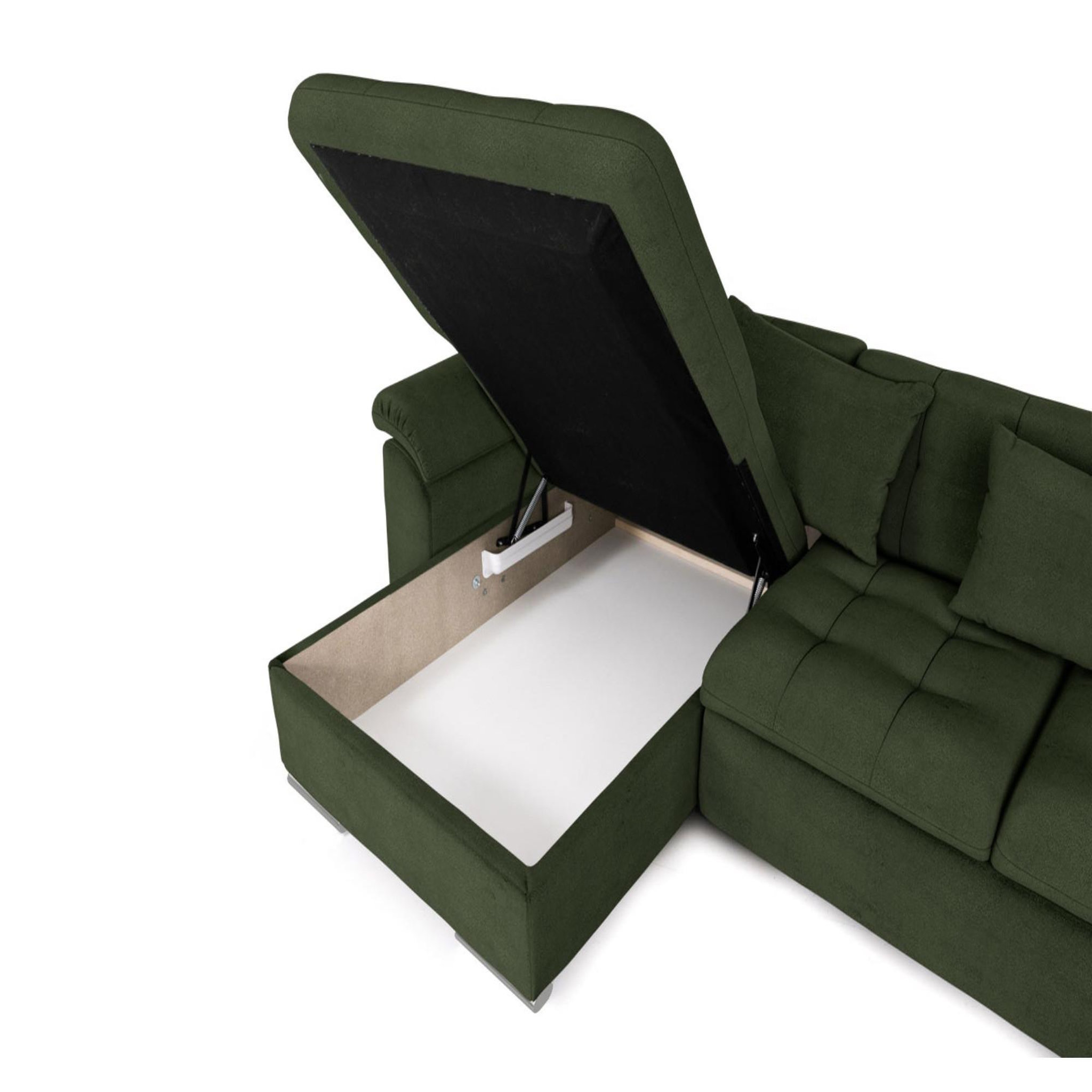 Voir la diapositive 4 : BEST MOBILIER Chuck - canapé panoramique xxl - convertible avec coffre - 7 places - droit