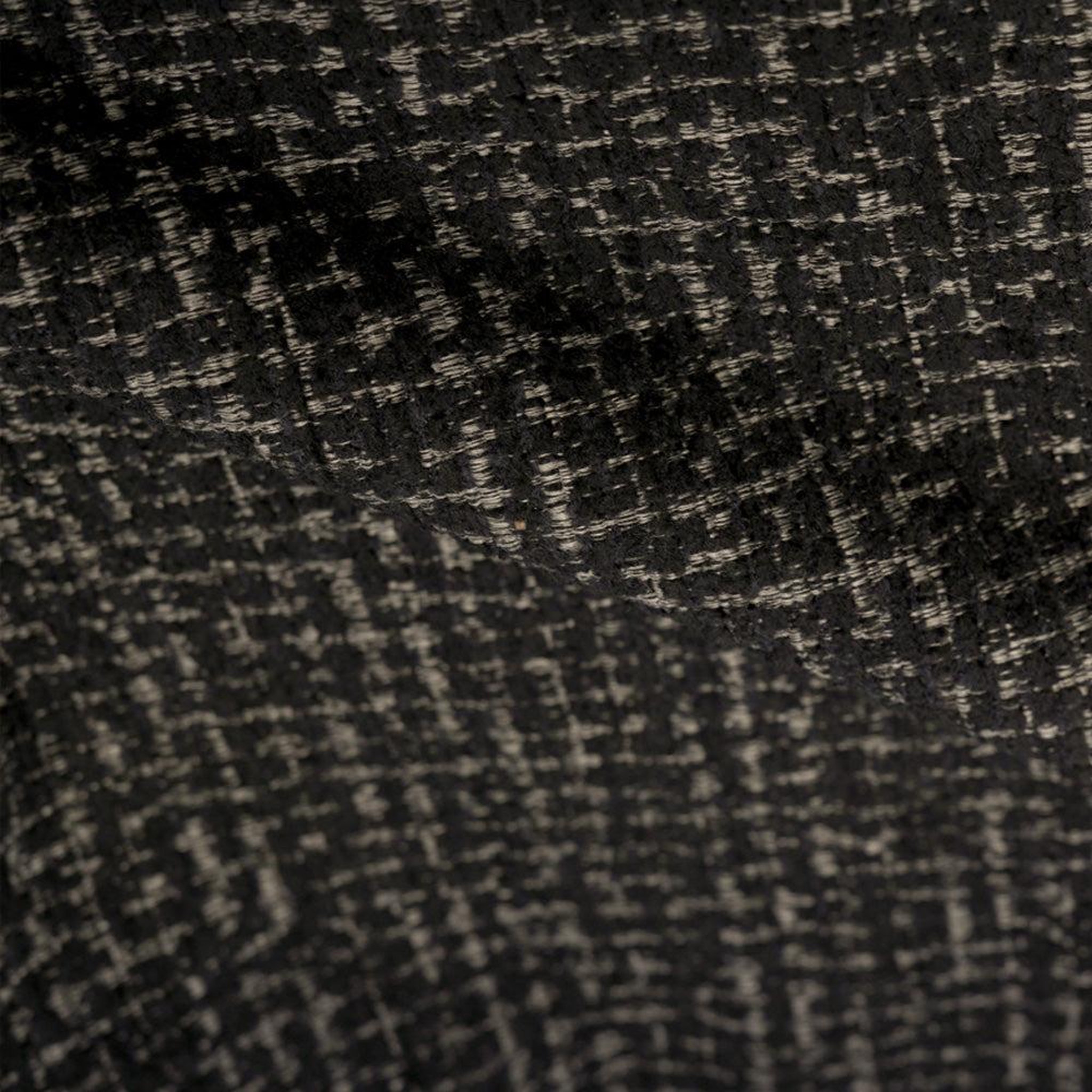 Voir la diapositive 3 : MAISON PAVANE Chaise en tissu texturé noir-danaë