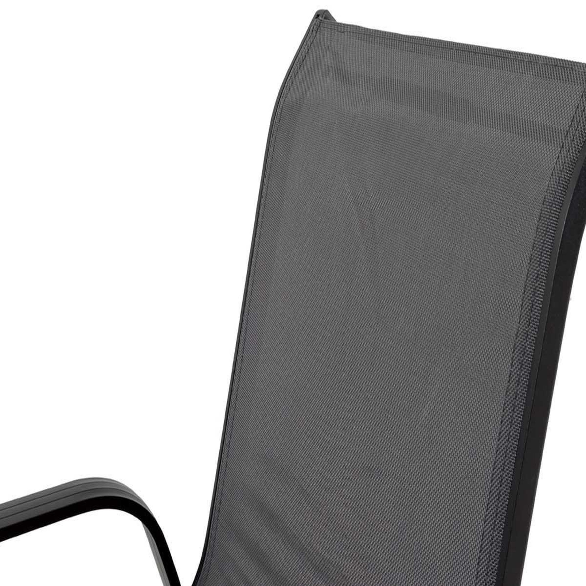 Voir la diapositive 4 : Habitat et Jardin Fauteuil jardin Alu/Textilène  Porto  - Phoenix - Gris foncé - Lot de 2