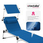 Voir la diapositive 5 : tectake Bain de soleil Transat Chaise longue Rembourrage épais, Pliable