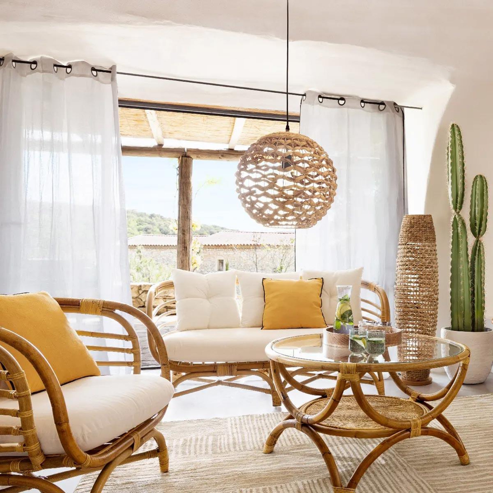Voir la diapositive 4 : ATMOSPHERA Lampadaire déco  sans pied  118cm naturel