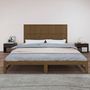 Voir la diapositive 3 : VIDAXL Tete de lit murale Marron miel 204x3x90 cm Bois massif de pin
