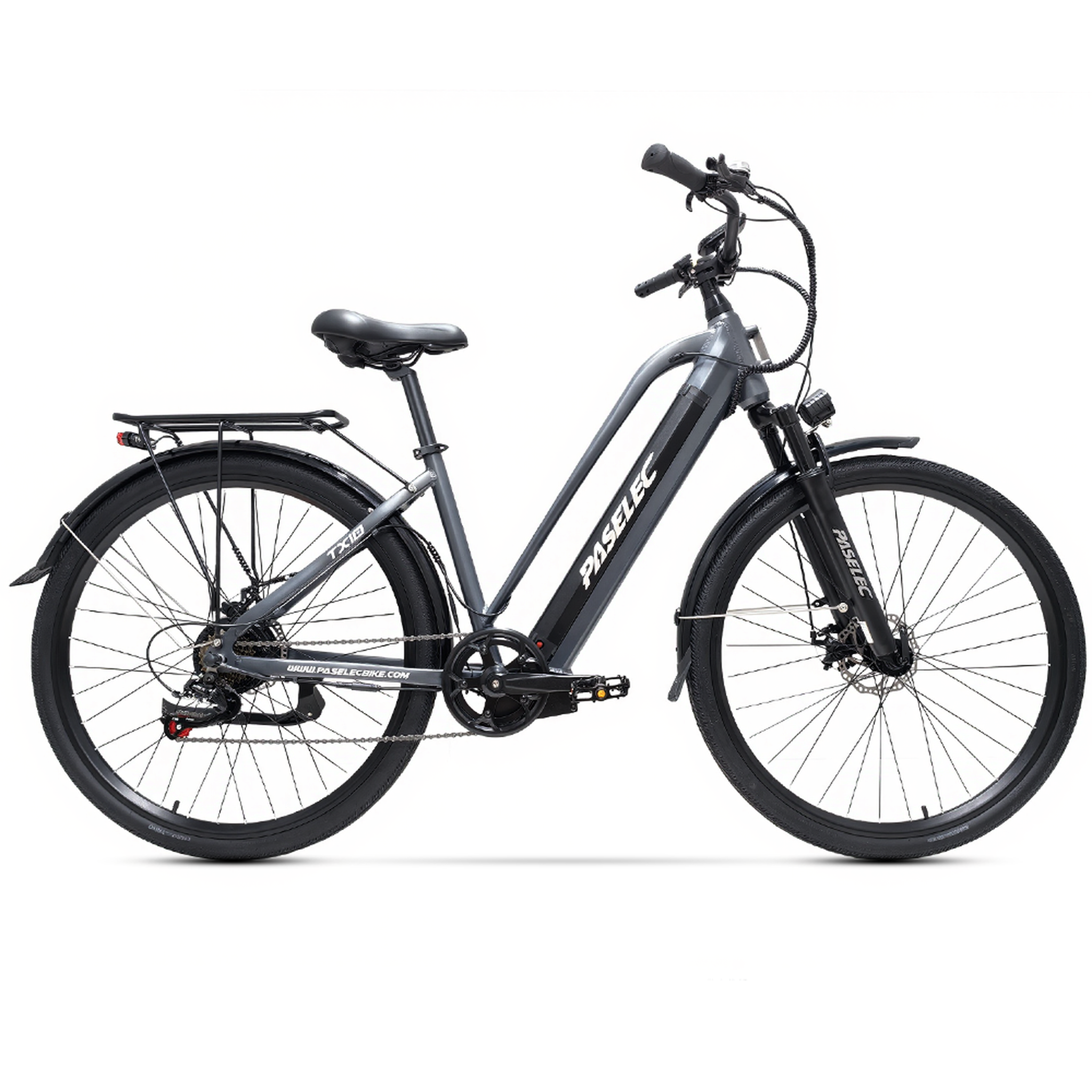 PASELEC Vélo électrique de ville PASELEC TX10. Coloris disponibles : Blanc, Gris