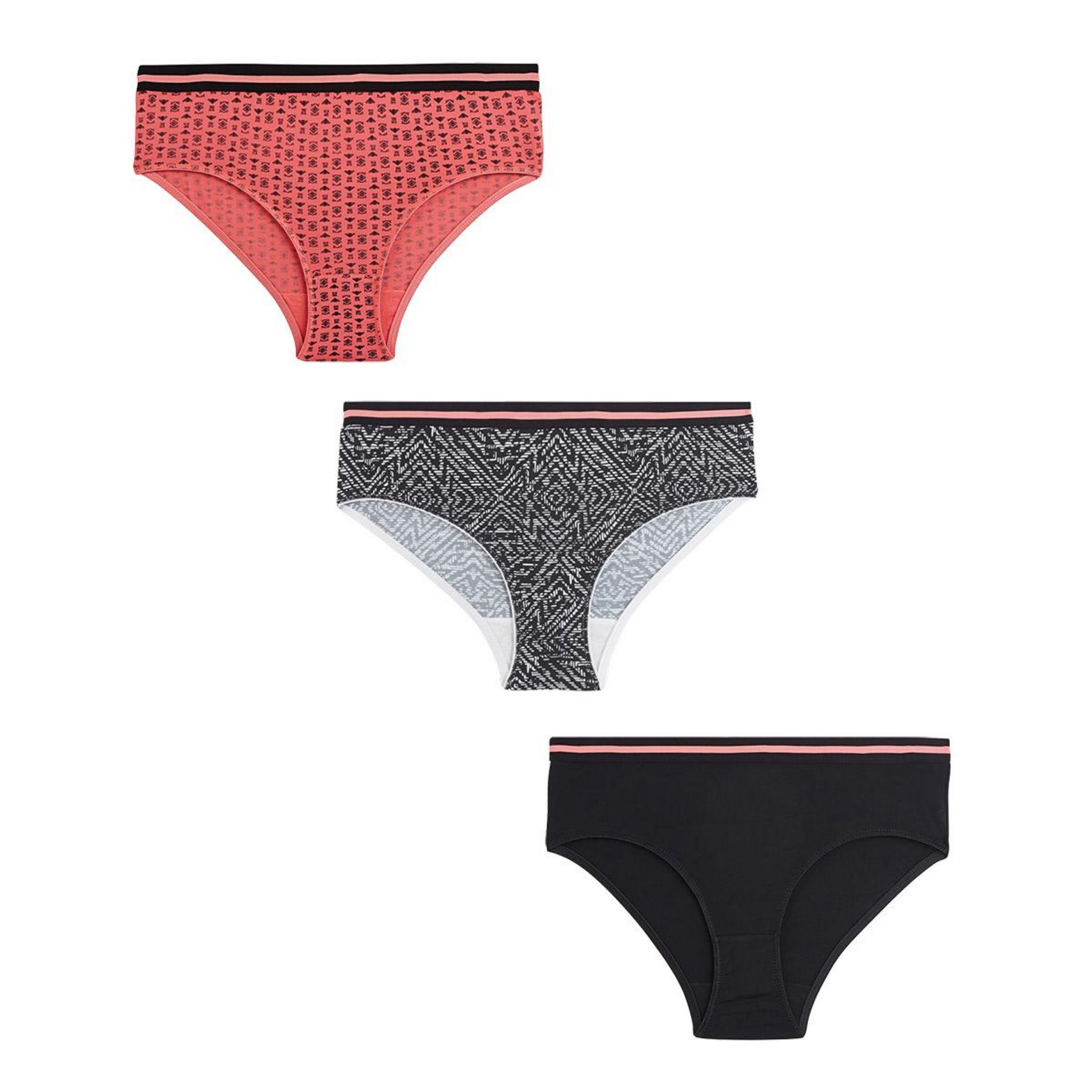 Petit Béguin Lot de 3 culottes fille Rumba. Coloris disponibles : Multicolore