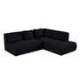 Voir la diapositive 2 : LISA DESIGN Onyx - canapé modulable d'angle droit 5 places - en tissu mailles 3d