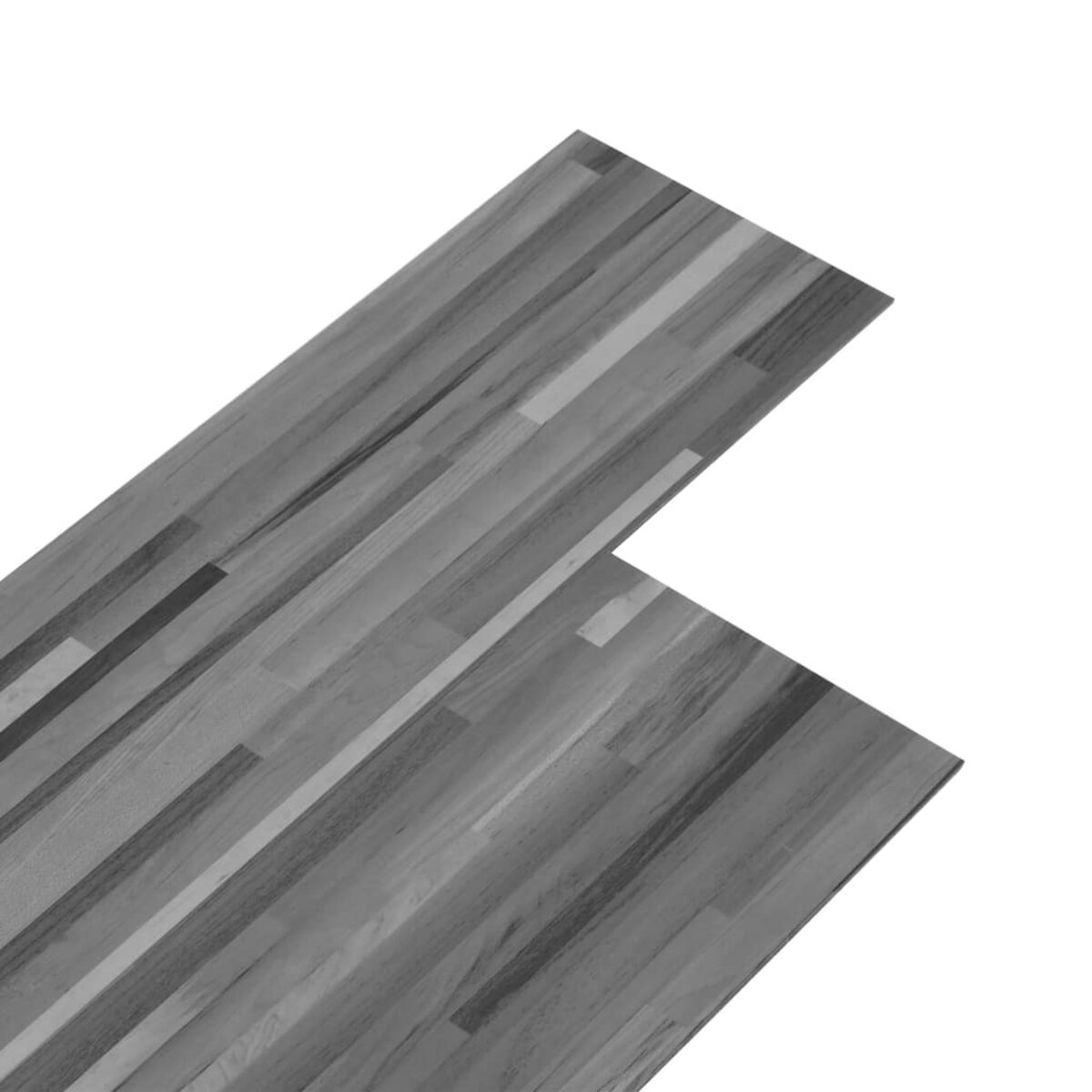 VIDAXL Planches de plancher PVC 5,26 m² 2 mm Gris raye
