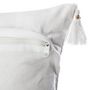 Voir la diapositive 3 : ATMOSPHERA Housse de Coussin  Slub  40x40cm Blanc