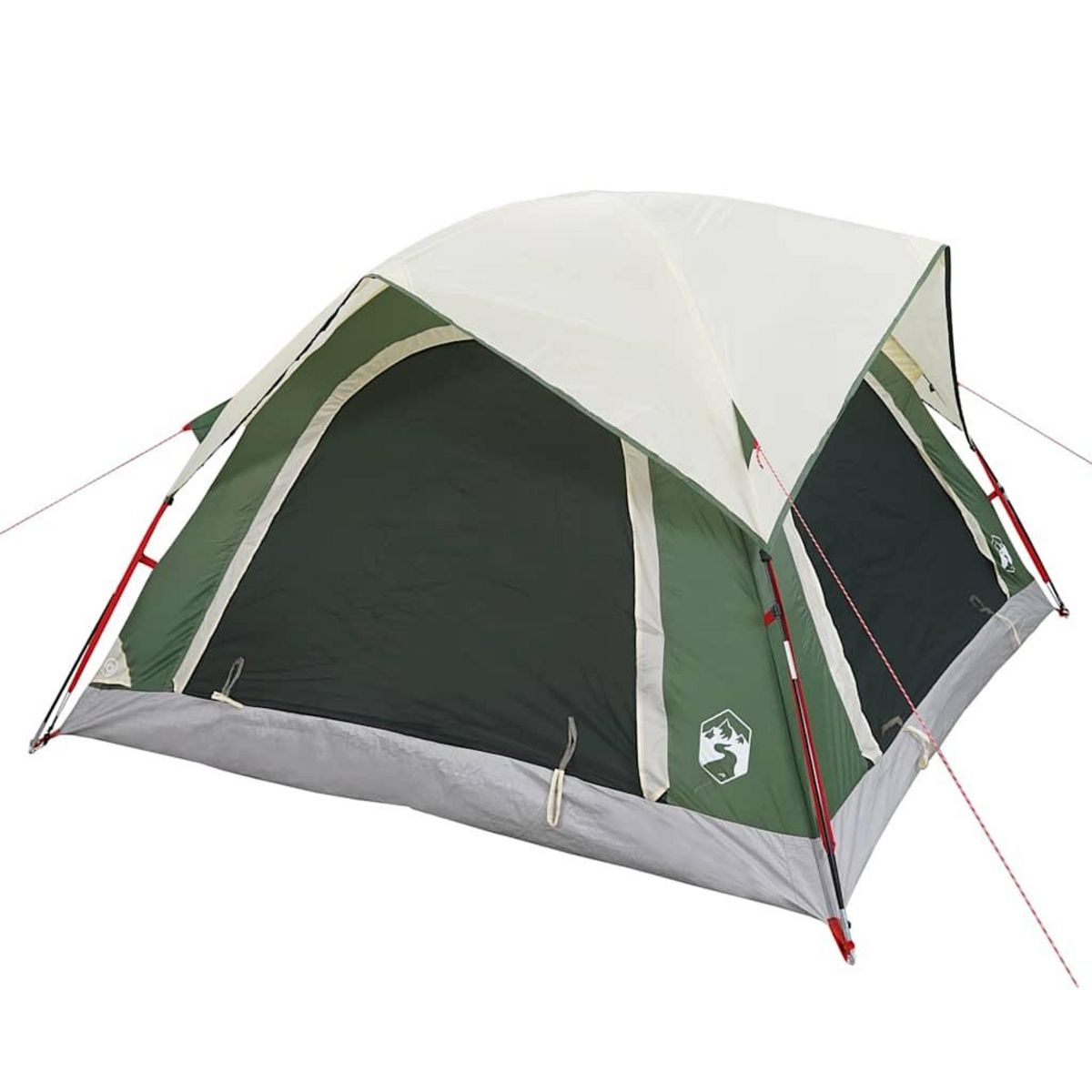VIDAXL Tente de camping de cabine 4 personnes vert impermeable